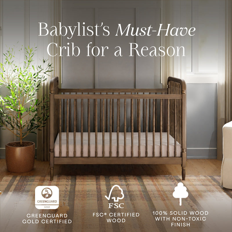 Load image into Gallery viewer, Namesake Liberty 3-in-1 Convertible Spindle Crib with Toddler Bed Conversion Kit
