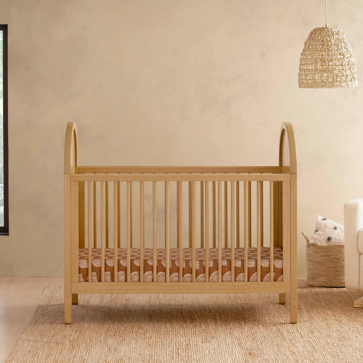 Babyletto Bondi Cane 3-in-1 Convertible Crib with Toddler Bed Conversion Kit