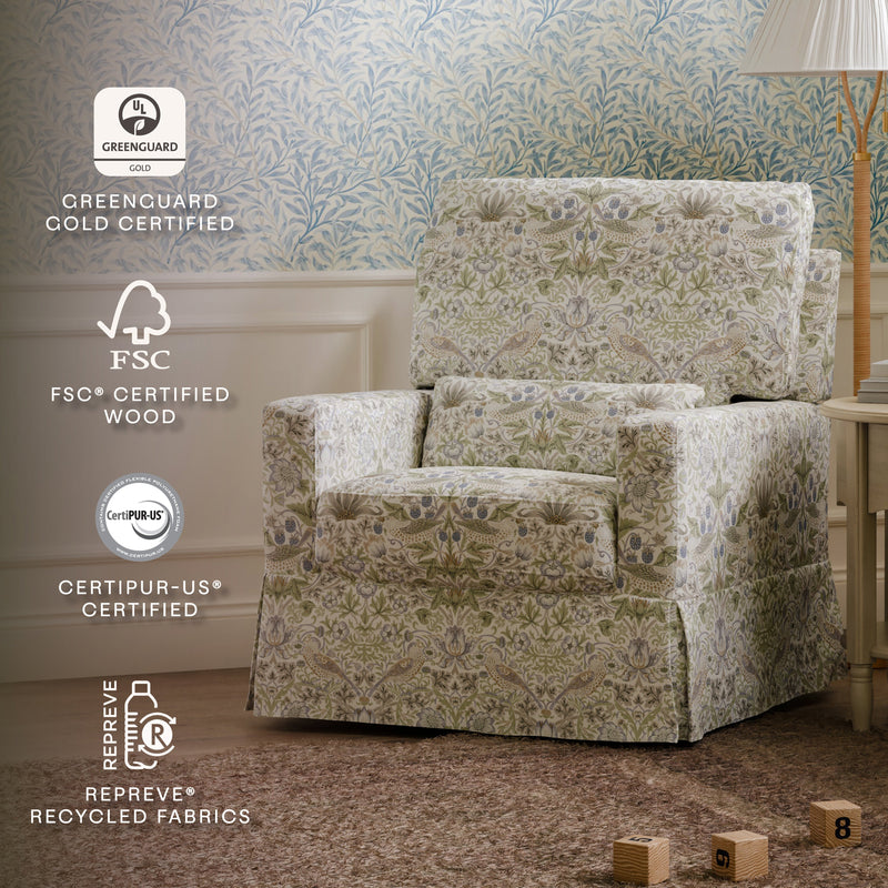 Load image into Gallery viewer, Morris &amp; Co. x Namesake Crawford Pillowback Comfort Swivel Glider
