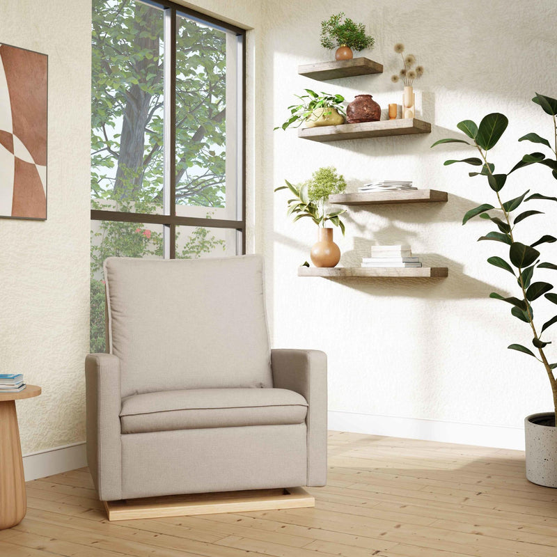 Load image into Gallery viewer, Babyletto Cali Pillowback Chair and a Half Glider in Eco-Performance Fabric | Water Repellent &amp; Stain Resistant
