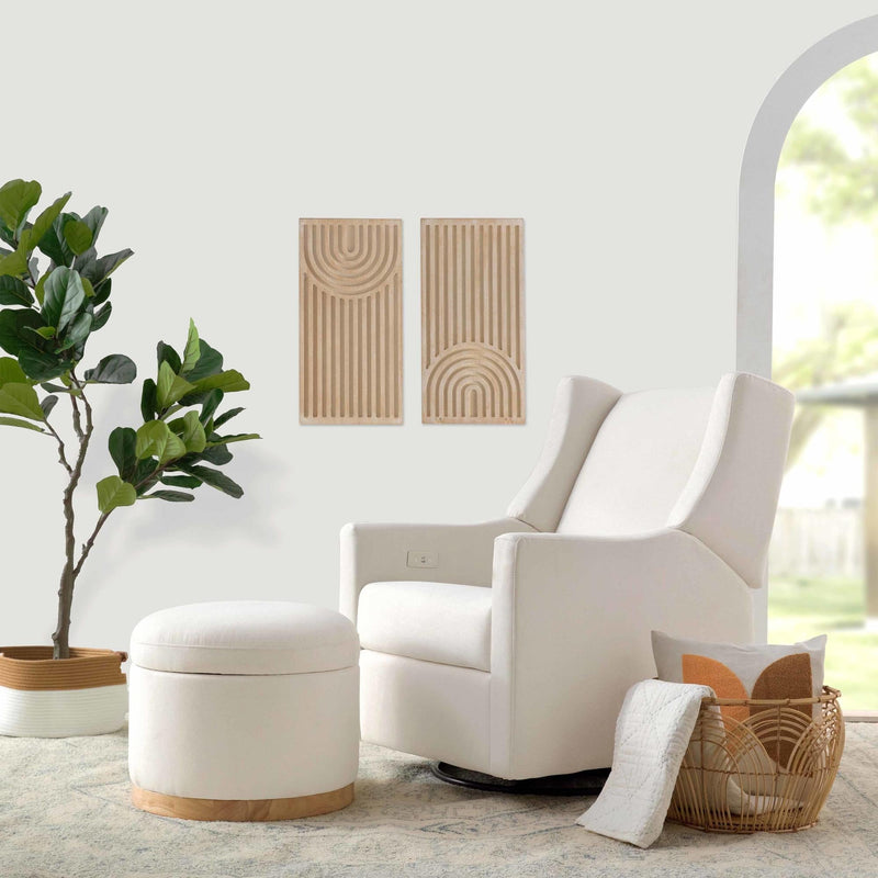 Load image into Gallery viewer, Babyletto Naka Storage Ottoman in Eco-Performance Fabric | Water Repellent &amp; Stain Resistant
