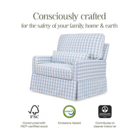 Namesake Crawford Pillowback Chair and a Half Comfort Swivel Glider