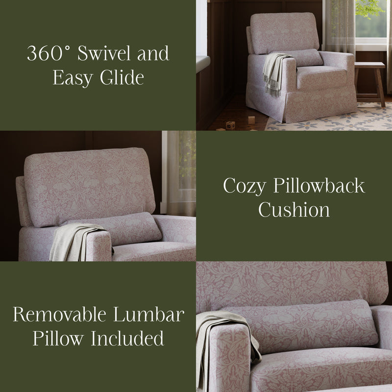 Load image into Gallery viewer, Morris &amp; Co. x Namesake Crawford Pillowback Comfort Swivel Glider

