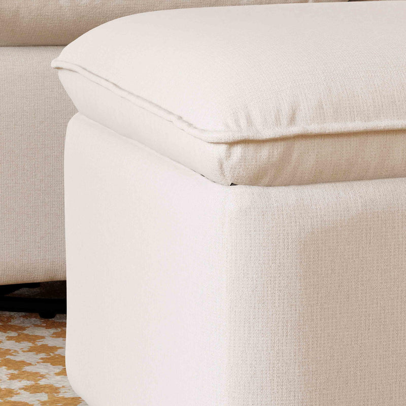 Load image into Gallery viewer, Babyletto Cali Storage Ottoman in Eco-Performance Fabric | Water Repellent &amp; Stain Resistant
