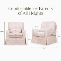 Morris & Co. x Namesake Crawford Pillowback Comfort Swivel Glider