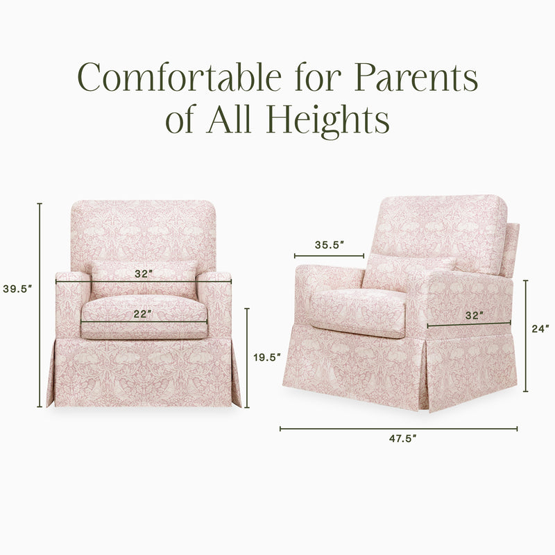 Load image into Gallery viewer, Morris &amp; Co. x Namesake Crawford Pillowback Comfort Swivel Glider
