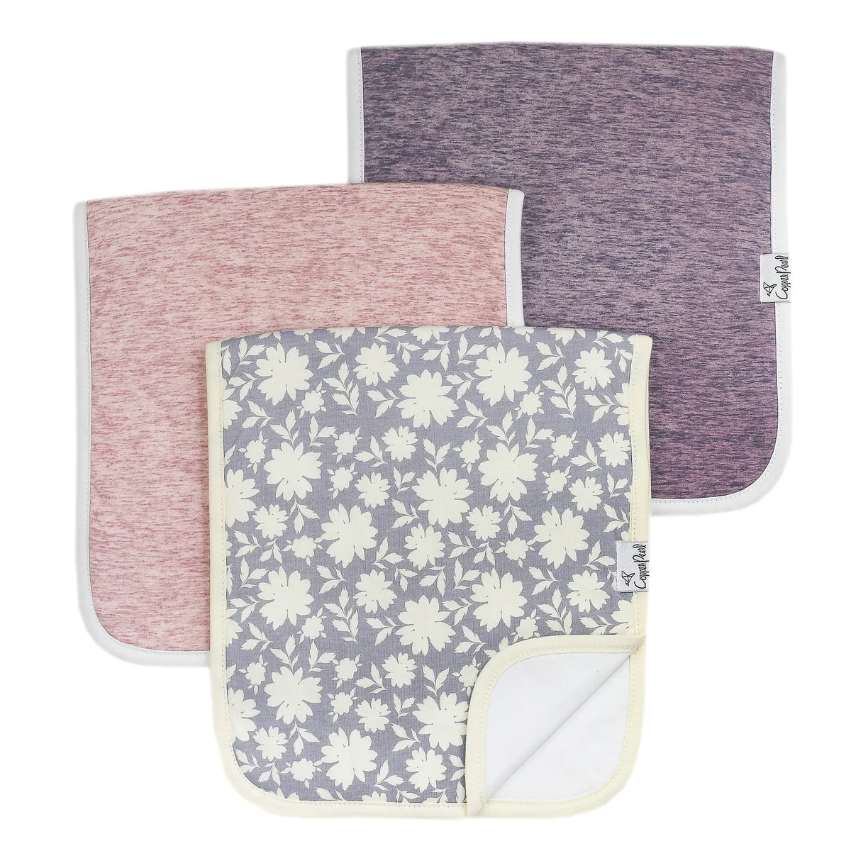 Copper Pearl Premium Burp Cloths 3 Pack