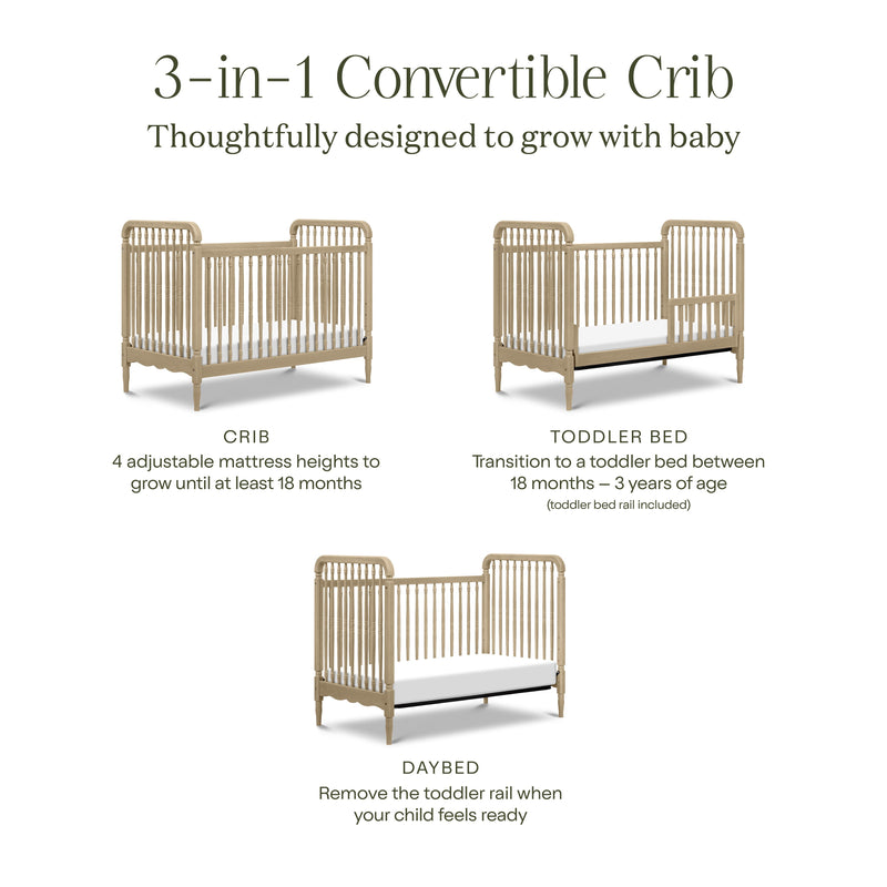 Load image into Gallery viewer, Namesake Liberty 3-in-1 Convertible Spindle Crib with Toddler Bed Conversion Kit

