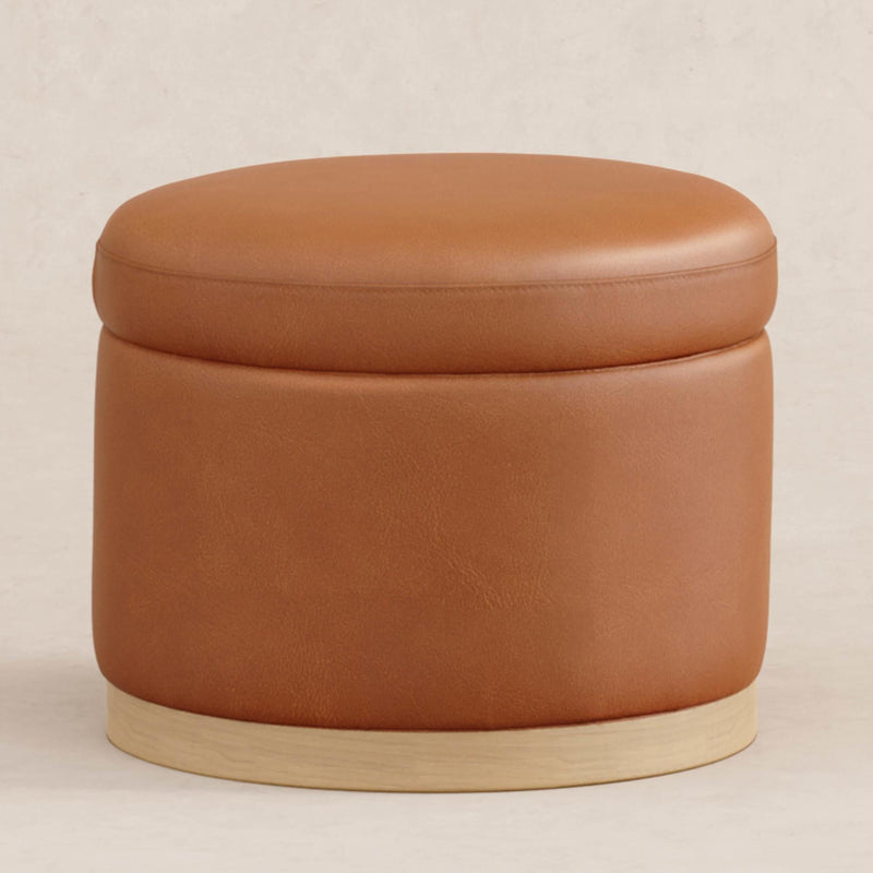 Load image into Gallery viewer, Babyletto Naka Storage Ottoman in Vegan Leather
