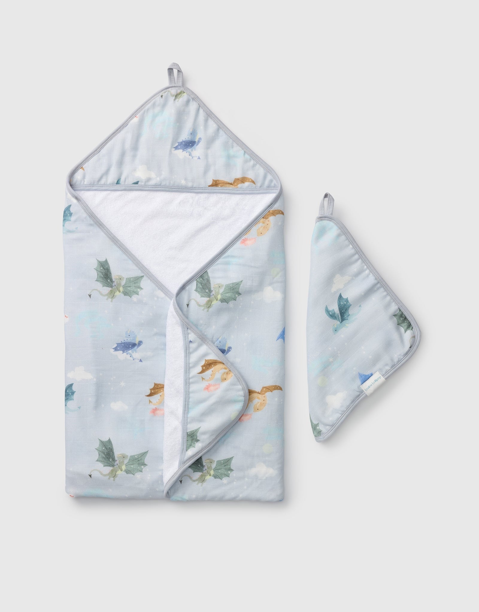 LouLou Lollipop Hooded Towel Set - Magical Dragons