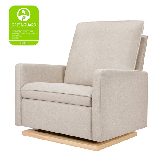 Babyletto Cali Pillowback Chair and a Half Glider in Eco-Performance Fabric | Water Repellent & Stain Resistant