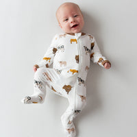 Kyte Baby Zippered Footie - Moo