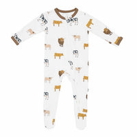Kyte Baby Zippered Footie - Moo