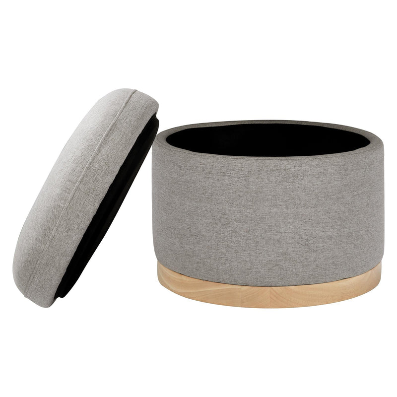 Load image into Gallery viewer, Babyletto Naka Storage Ottoman in Eco-Performance Fabric | Water Repellent &amp; Stain Resistant
