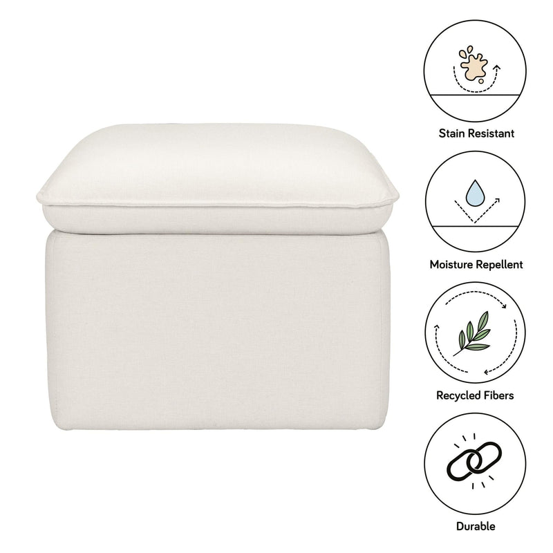 Load image into Gallery viewer, Babyletto Cali Storage Ottoman in Eco-Performance Fabric | Water Repellent &amp; Stain Resistant
