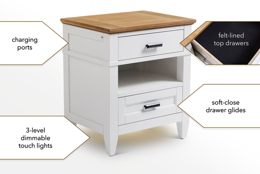 PL Heritage Artisan Nightstand with Lights