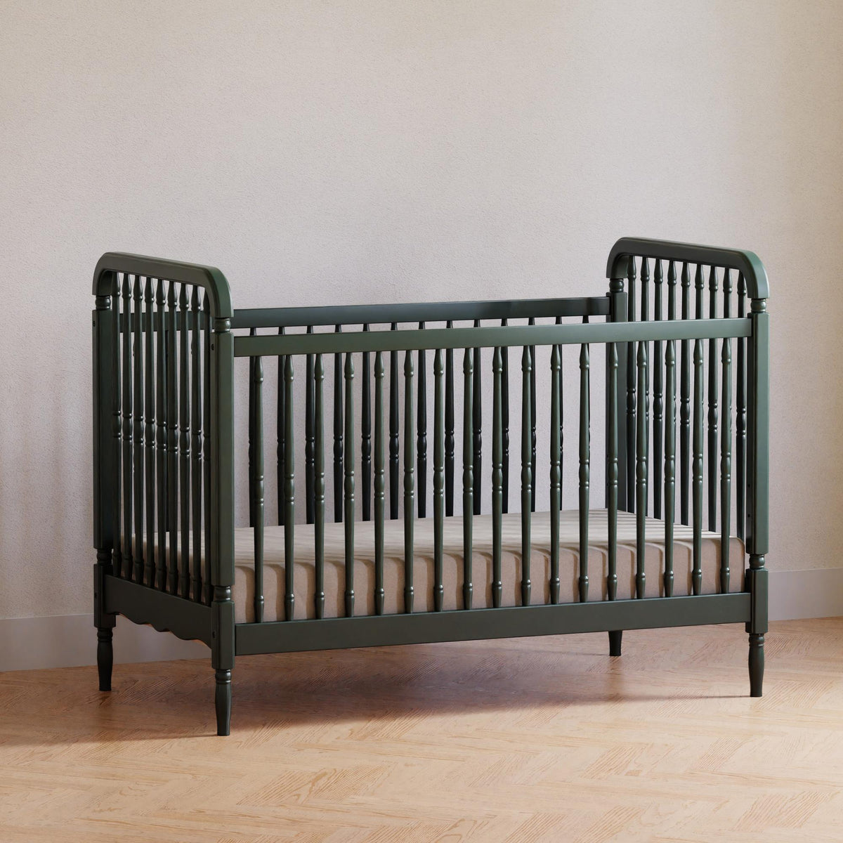 Namesake Liberty 3-in-1 Convertible Spindle Crib with Toddler Bed Conversion Kit