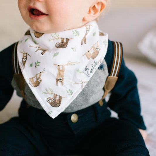 Load image into Gallery viewer, Copper Pearl Baby Bandana Bibs | Noah
