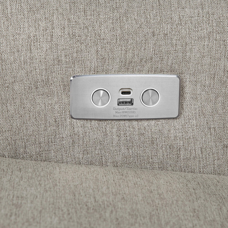 Load image into Gallery viewer, Namesake Harbour Electronic Recliner and Swivel Glider in Eco-Performance Fabric with USB port | Water Repellent &amp; Stain Resistant
