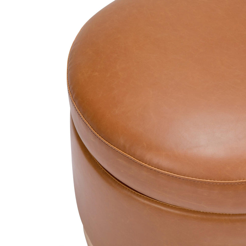 Load image into Gallery viewer, Babyletto Naka Storage Ottoman in Vegan Leather
