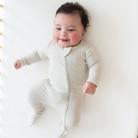 Kyte Baby Zippered Footie - Oat