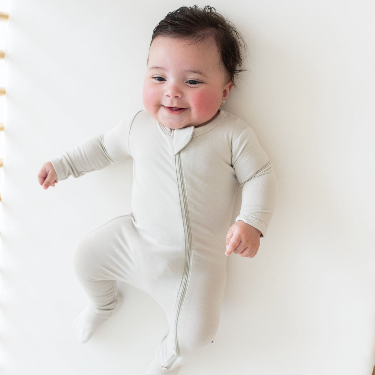 Kyte Baby Zippered Footie - Oat