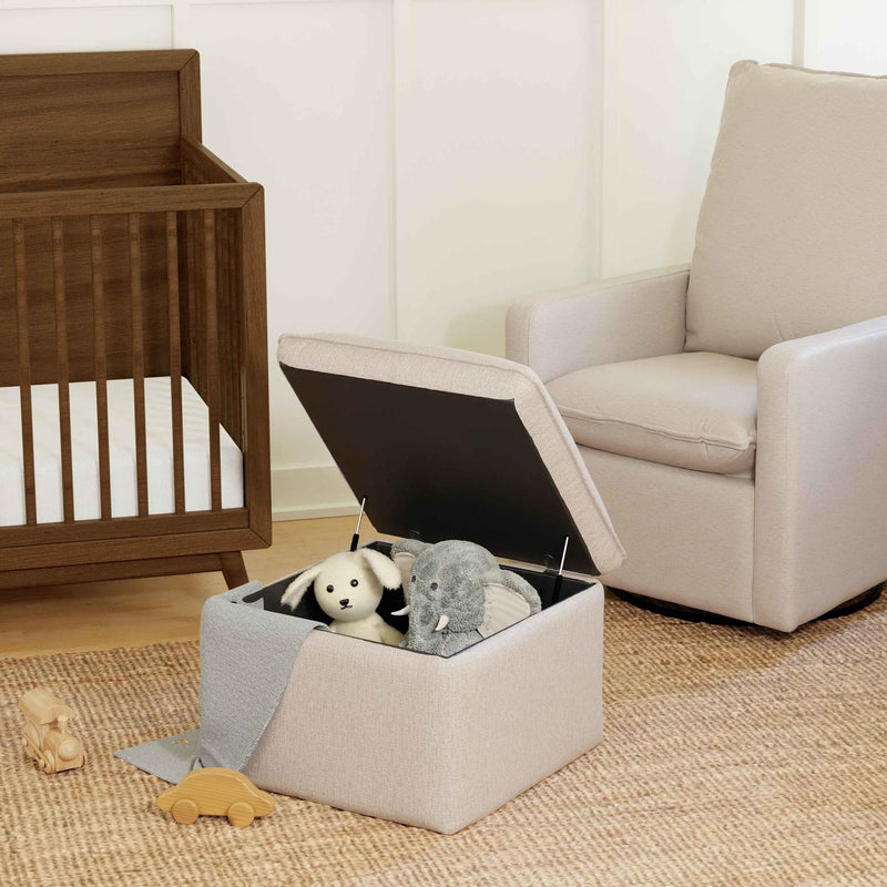 Load image into Gallery viewer, Babyletto Cali Storage Ottoman in Eco-Performance Fabric | Water Repellent &amp; Stain Resistant
