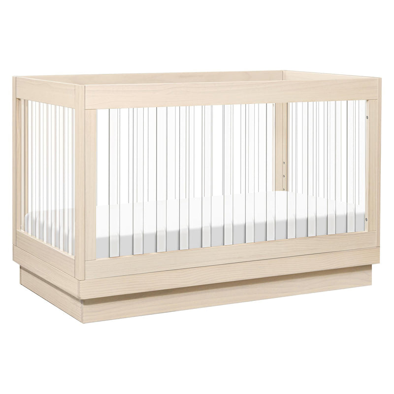 Load image into Gallery viewer, Babyletto Harlow Acrylic 3-in-1 Convertible Crib with Toddler Bed Conversion Kit
