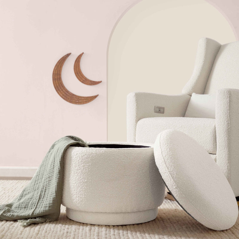 Load image into Gallery viewer, Babyletto Enoki Storage Ottoman in Boucle
