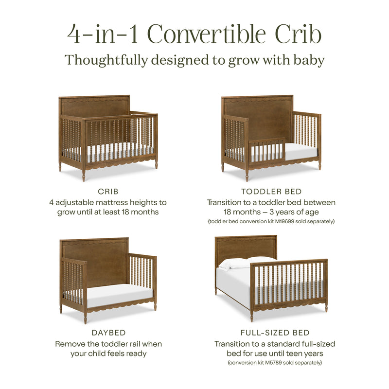 Load image into Gallery viewer, Namesake Ambrosia 4-in-1 Convertible Crib
