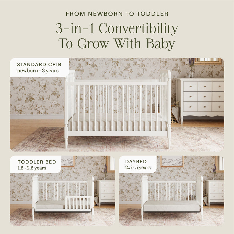 Load image into Gallery viewer, Namesake Liberty 3-in-1 Convertible Spindle Crib with Toddler Bed Conversion Kit
