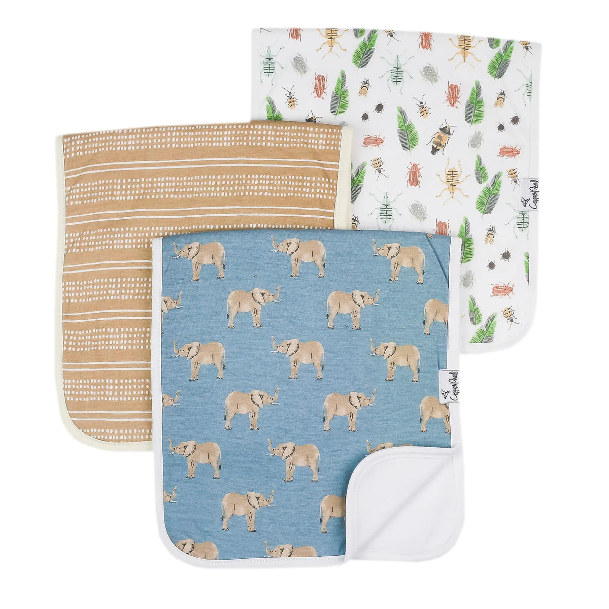 Copper Pearl Premium Burp Cloths 3 Pack