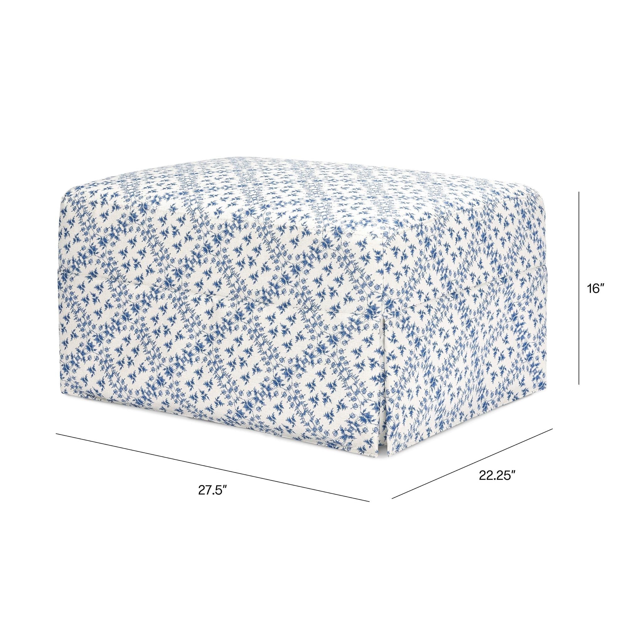 Sarah Flint x Namesake Crawford Gliding Ottoman in Eco-Performance Fabric | Water Repellent & Stain Resistant