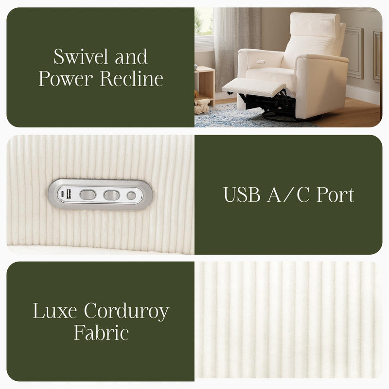 Load image into Gallery viewer, Namesake Willa Plus Power Glider Recliner + Power Headrest
