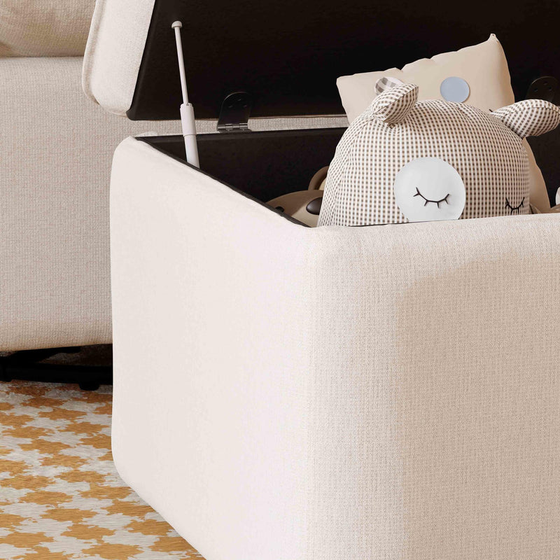 Load image into Gallery viewer, Babyletto Cali Storage Ottoman in Eco-Performance Fabric | Water Repellent &amp; Stain Resistant
