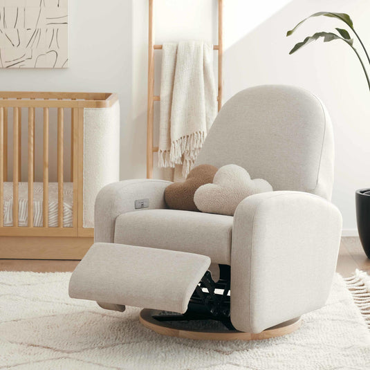 Babyletto Nami Electronic Recliner and Swivel Glider Recliner with USB port