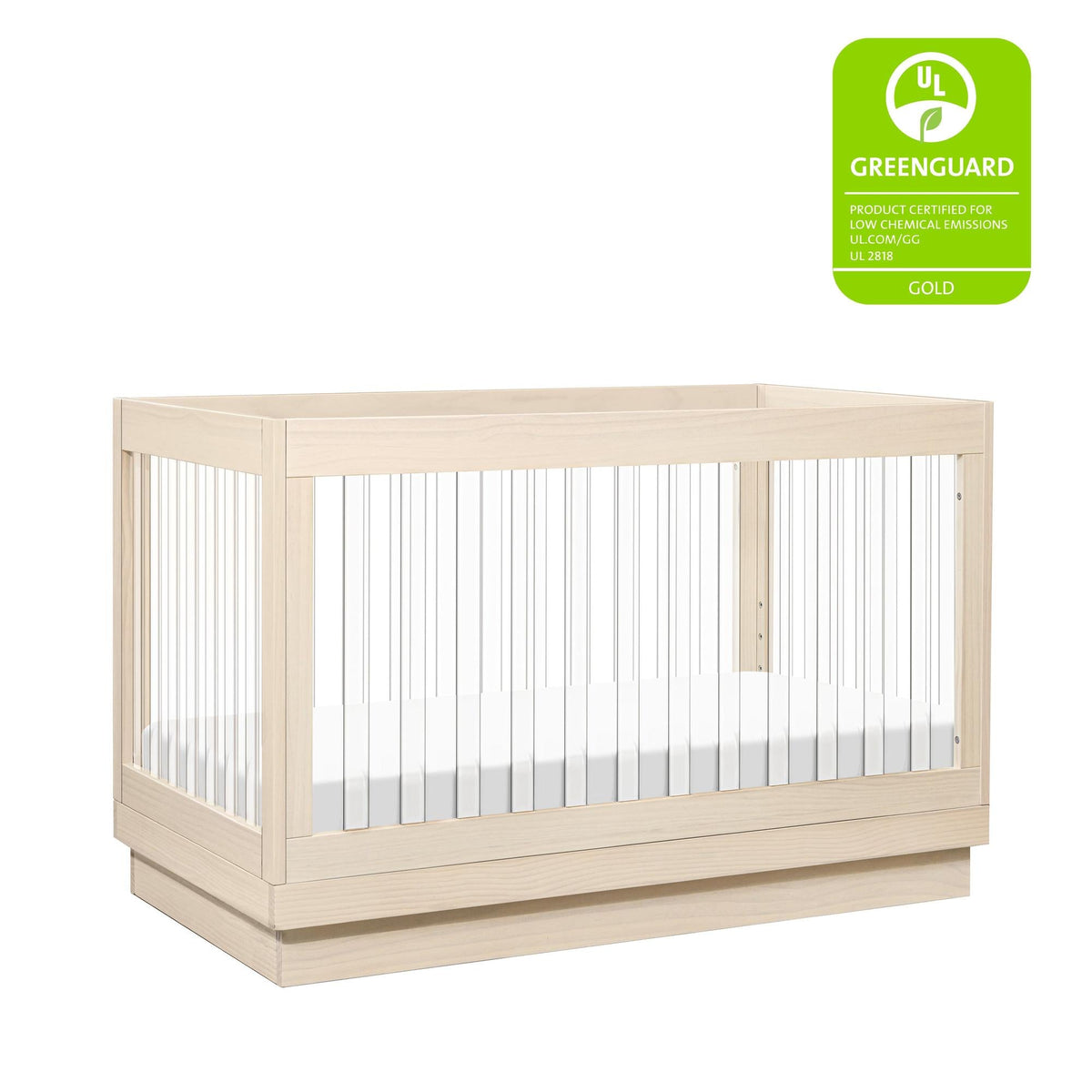 Babyletto Harlow Acrylic 3-in-1 Convertible Crib with Toddler Bed Conversion Kit