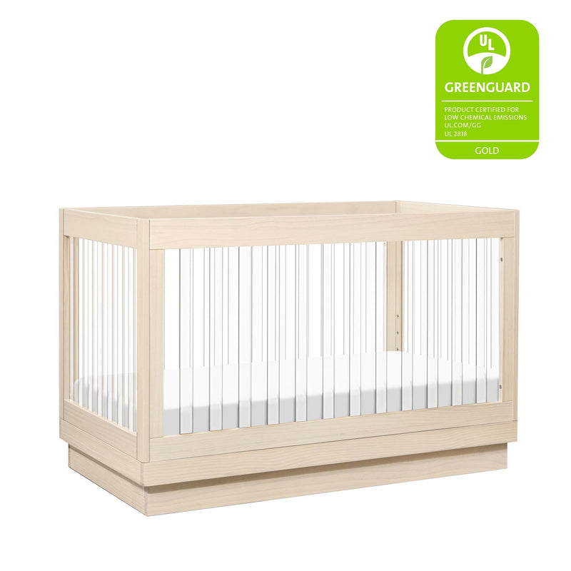 Load image into Gallery viewer, Babyletto Harlow Acrylic 3-in-1 Convertible Crib with Toddler Bed Conversion Kit
