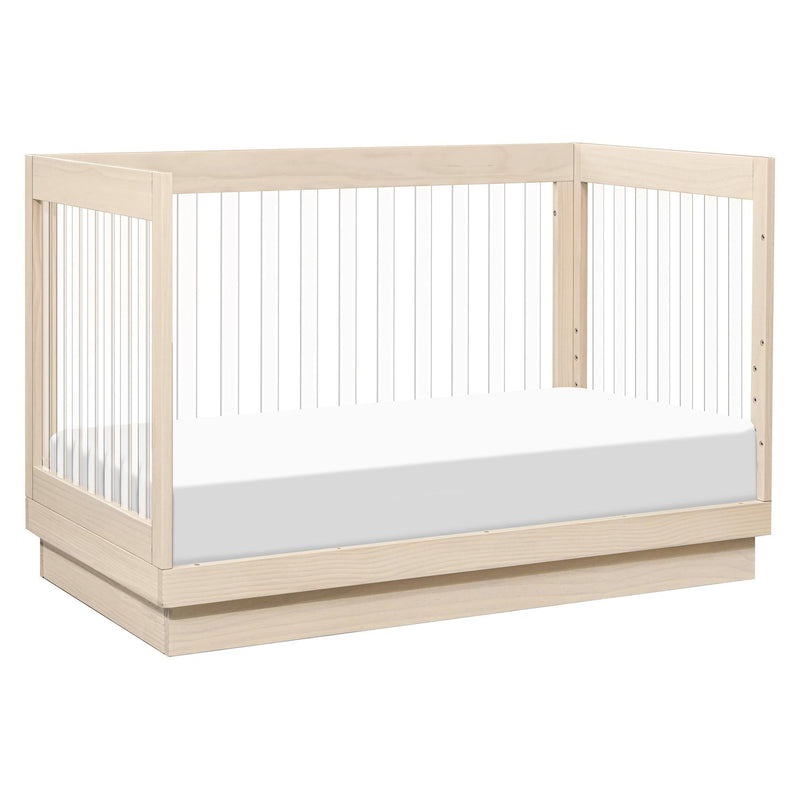 Load image into Gallery viewer, Babyletto Harlow Acrylic 3-in-1 Convertible Crib with Toddler Bed Conversion Kit

