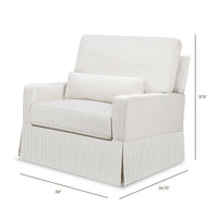 Namesake Crawford Pillowback Chair and a Half Comfort Swivel Glider
