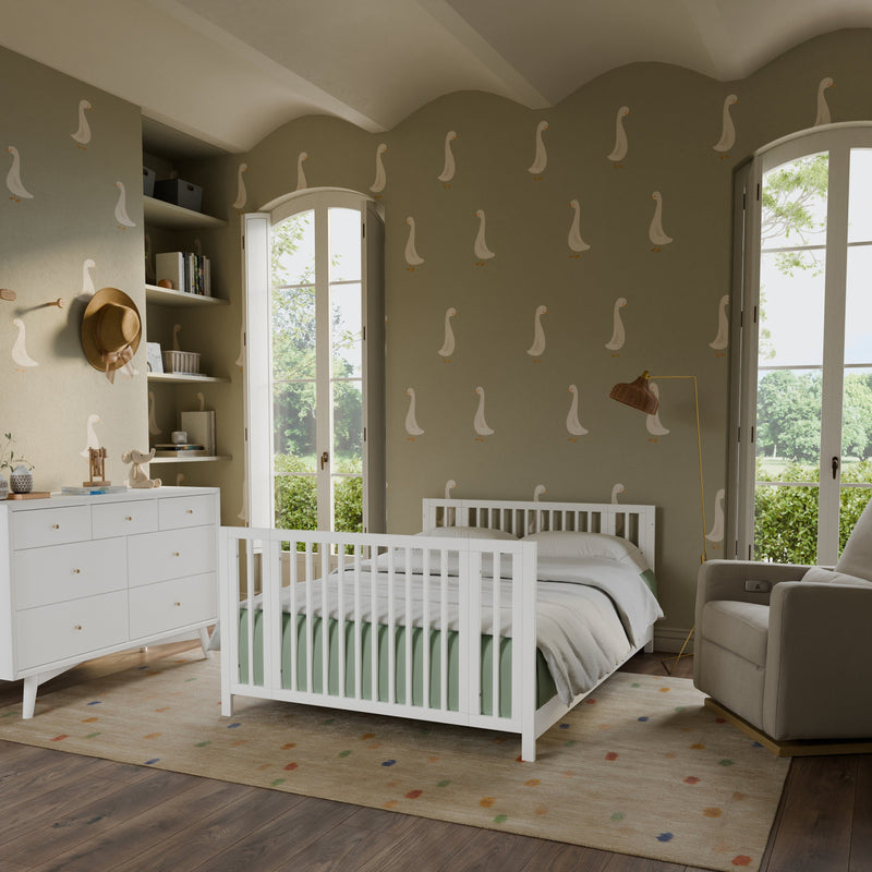 Load image into Gallery viewer, Babyletto Rolli 9-in-1 Convertible All-Stages Crib with Bassinet &amp; Toddler Bed Conversion Kits
