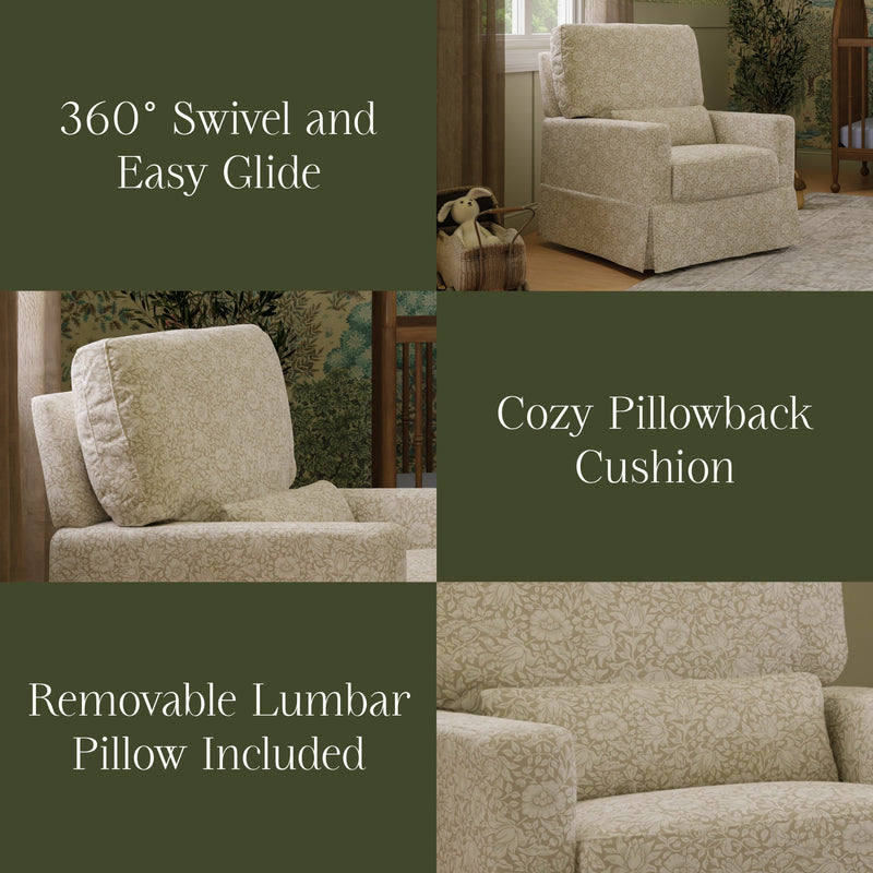 Load image into Gallery viewer, Morris &amp; Co. x Namesake Crawford Pillowback Comfort Swivel Glider
