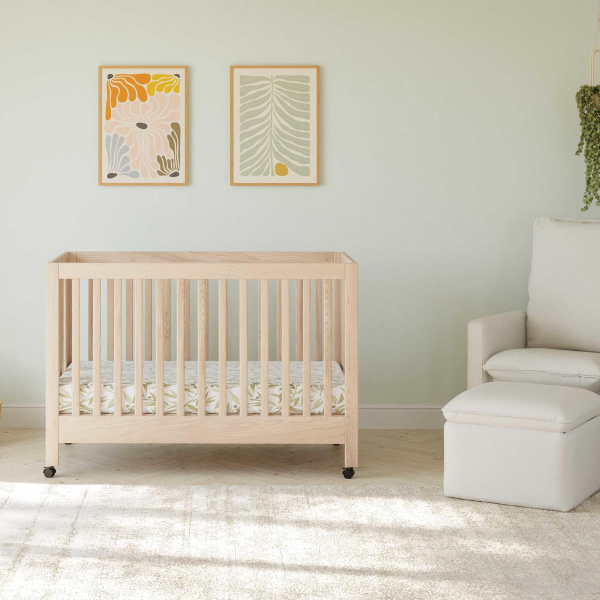 Babyletto Maki Portable Folding Crib with Toddler Bed Conversion Kit