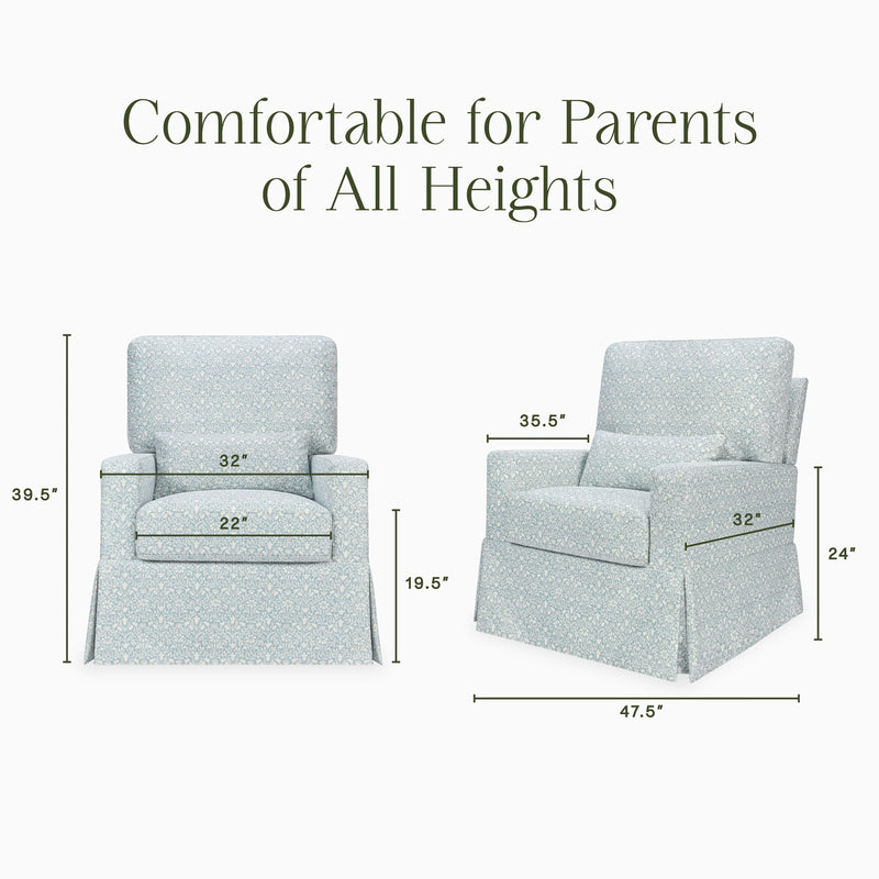 Load image into Gallery viewer, Morris &amp; Co. x Namesake Crawford Pillowback Comfort Swivel Glider
