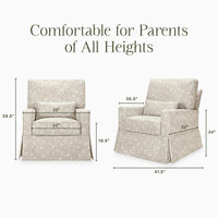 Morris & Co. x Namesake Crawford Pillowback Comfort Swivel Glider