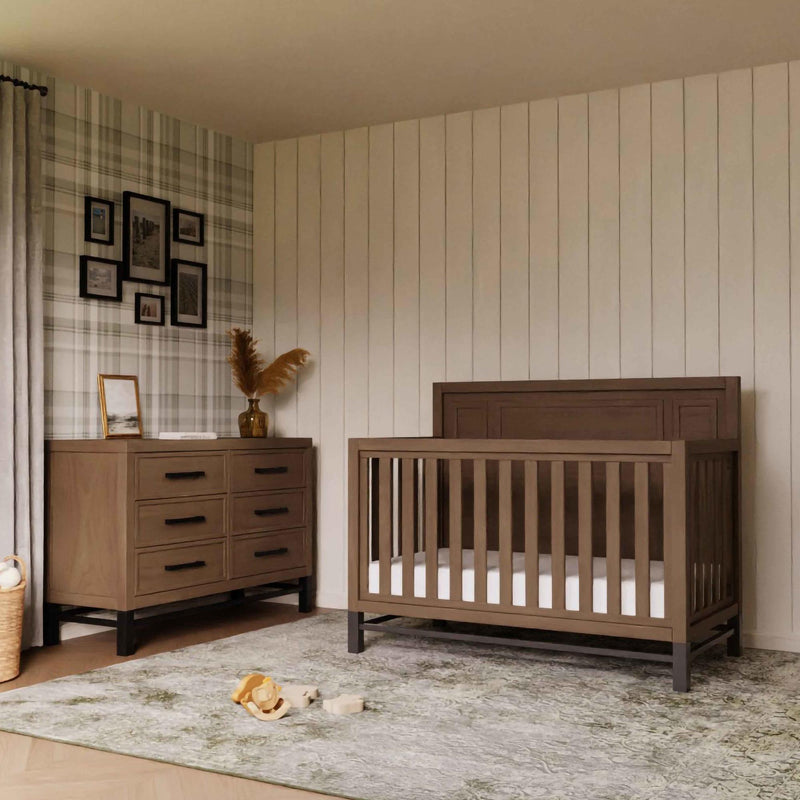 Load image into Gallery viewer, Monogram by Namesake Newbern 4-in-1 Convertible Crib
