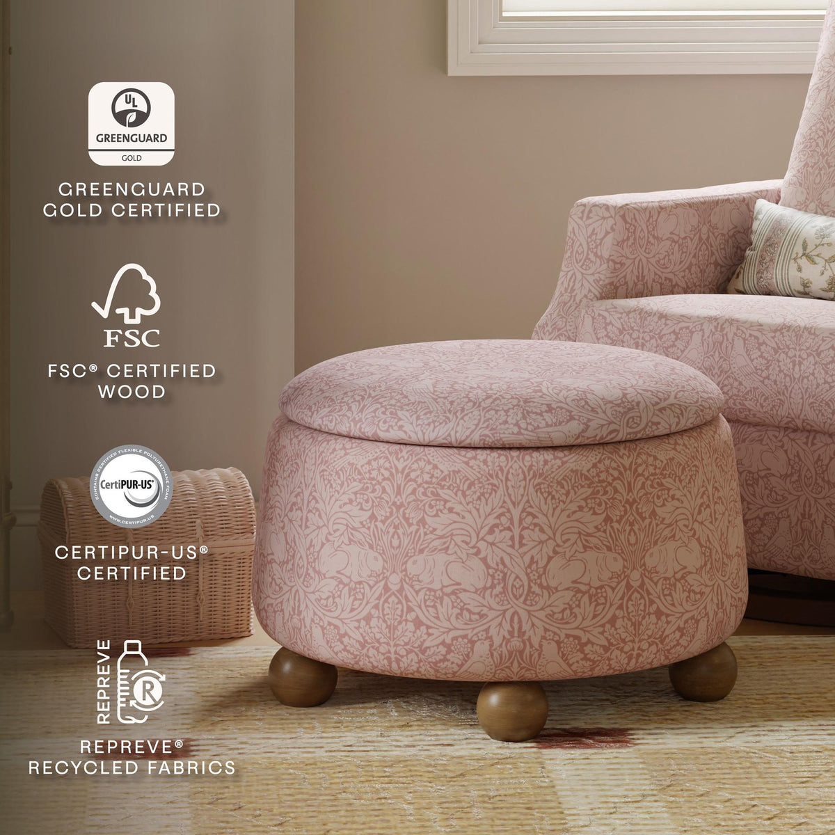 Morris & Co. x Namesake Tuffet Storage Ottoman