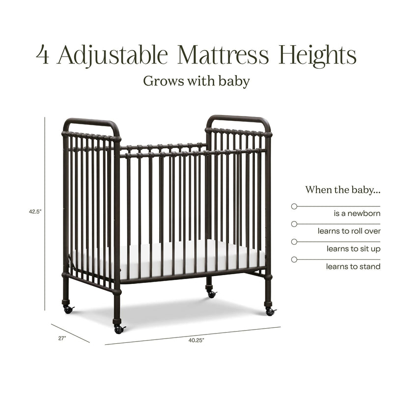 Load image into Gallery viewer, Namesake Abigail 3-in-1 Convertible Mini Crib
