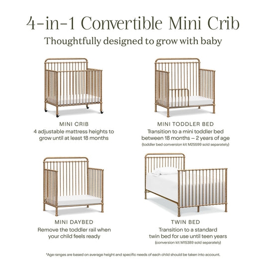 Namesake Winston 4-in-1 Convertible Mini Crib
