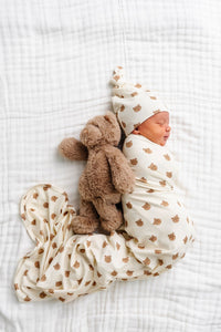 Lou Lou & Co Teddy Swaddle Blanket
